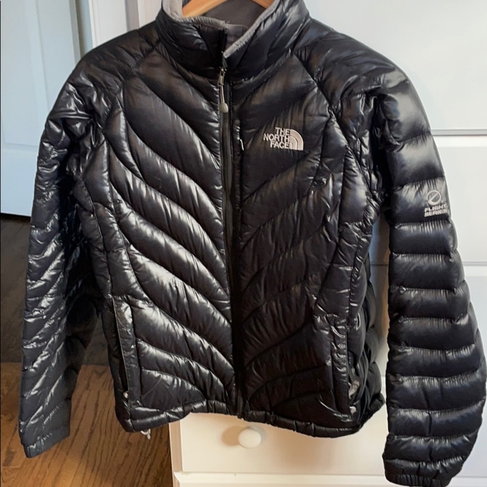 Black North Face down jacket